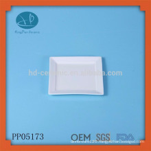 High quality pure white ceramic food printing plate porcelain plate,rim dinner plate